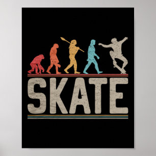 Skateboarder Evolution Skater Skateboard Och Skate Poster