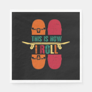 Skateboarder Gift Funny Pappersservett