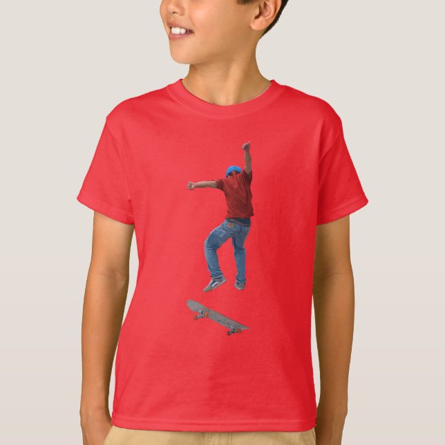 Skateboarder Hämta lite Luft Action Street Kulcha  Tee (Framsida)