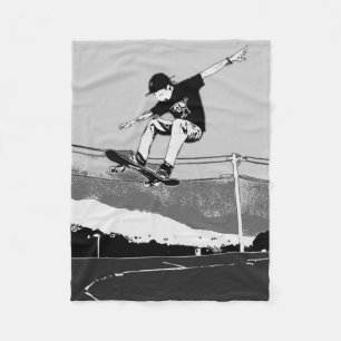 Skateboarder Komma Luft - Skateboarderdesign Fleecefilt