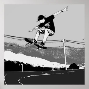 Skateboarder Komma Luft - Skateboarderdesign Poster