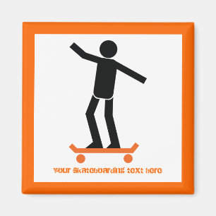 Skateboarder på sin anpassningsbar på skateboard magnet