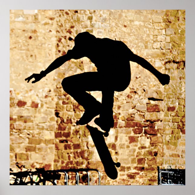 Skateboarder Silhouette Poster (Framsidan)