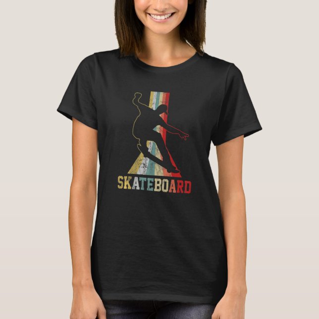 Skateboarder Skateboarder Retro Vintag T Shirt (Framsida)