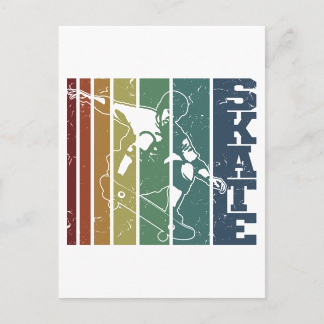 Skateboarder Skateboarder Skater Skateboarding Vykort (Framsida)