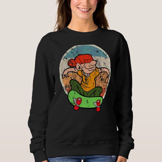 Skateboarder Skateboarder Vintage Retr T Shirt (Framsida)
