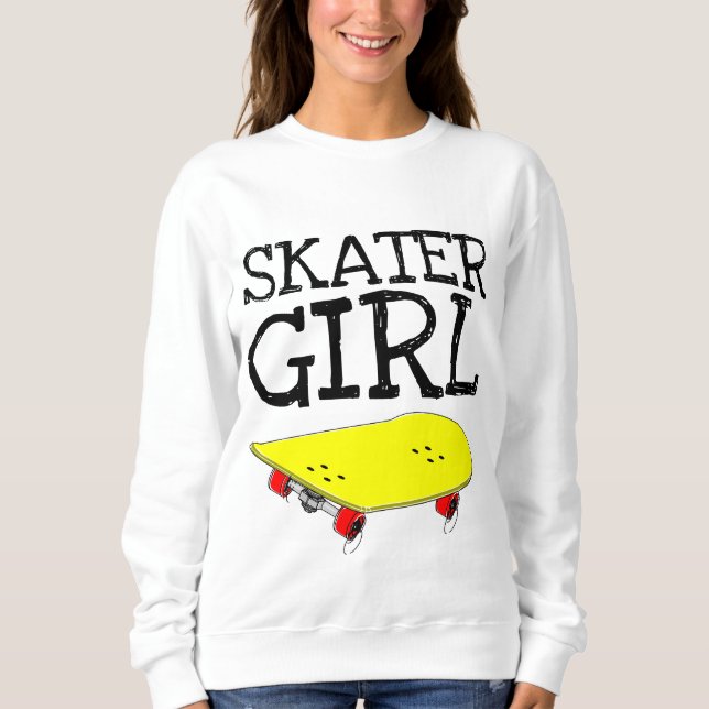SKATEBOARDER SKATEBOARDING GIRL T-Shirts (Framsida)