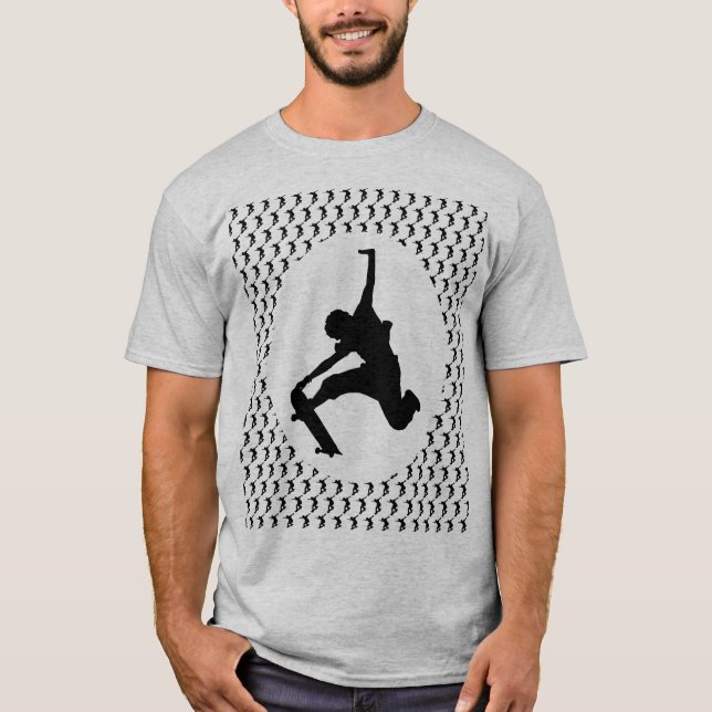 Skateboarder Skateboarding Skateboard Silhouette T Shirt (Framsida)