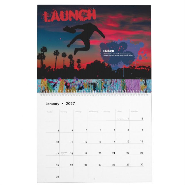 Skateboarder Slang Kalender (Jan 2027)