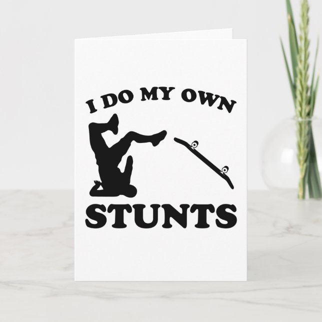 Skateboarder Stunts Fun Skateboard Gift Kort (Framsida)