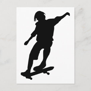 SKATEBOARDER VEKTOR GRAFISK KILLE IKON LOGOTYP IDR VYKORT