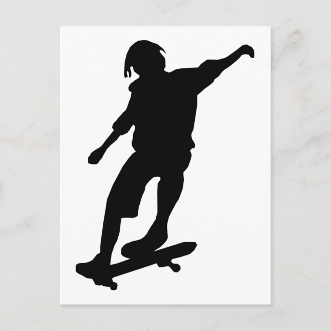 SKATEBOARDER VEKTOR GRAFISK KILLE IKON LOGOTYP IDR VYKORT (Framsida)