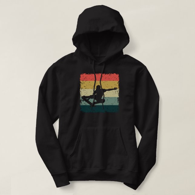 Skateboarder Vintage Skater Retro Aesthetic Skateb Hoodie (Design framsida)