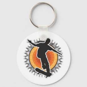 Skateboarderdesign Nyckelring