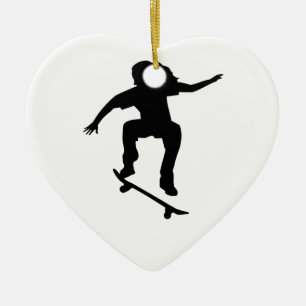 Skateboarderflicka Julgransprydnad Keramik