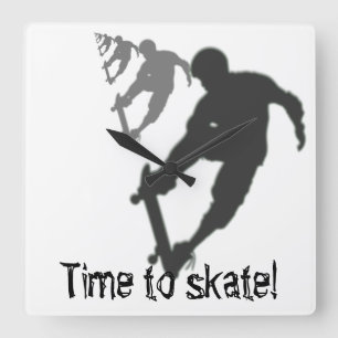 Skateboarderns köldlås fyrkantig klocka