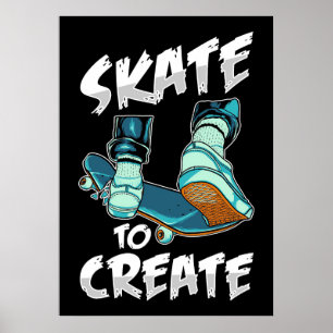 Skateboarderskal som ska Skapas Poster