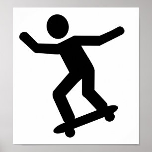 Skateboardersymbol Poster