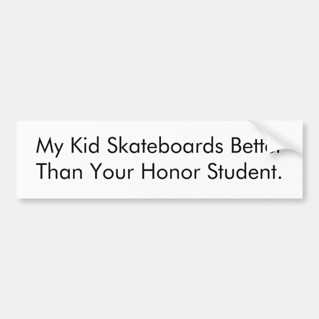 Skateboardhederstudent Bildekal (Framsidan)