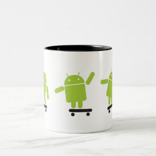 Skateboarding Android Två-Tonad Mugg