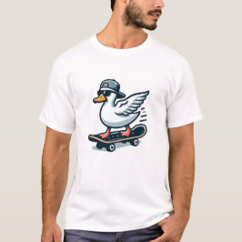 Skateboarding Anka - Coola Animal Skater Graphics T Shirt
