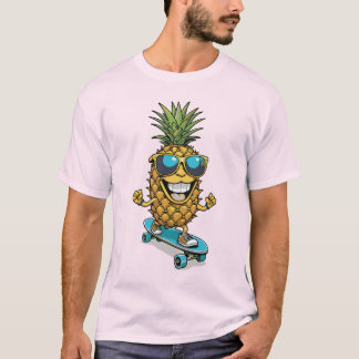 Skateboarding av ananas coola t shirt