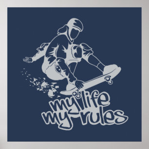 Skateboarding beställnings- affisch