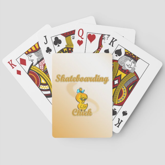 Skateboarding-Chick Casinokort (Baksidan)