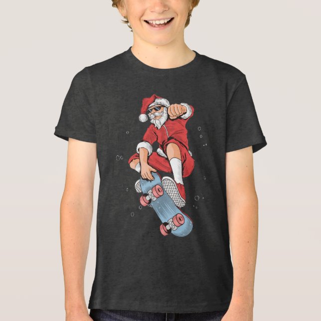 Skateboarding Coola jultomte T Shirt (Framsida)