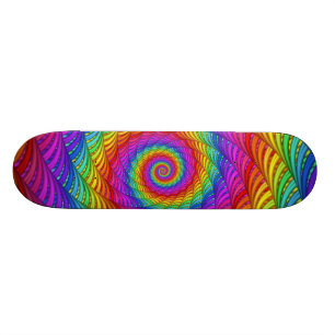 Skateboarding däck för regnbågespiralspiken mini skateboard bräda 18,7 cm