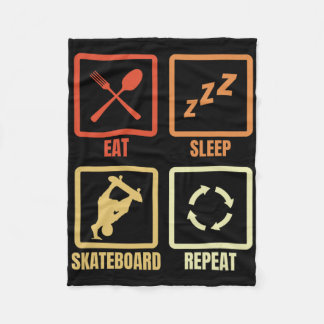 Skateboarding Daily Schedule Skateboarder Skateboa Fleecefilt