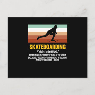 Skateboarding Definition Skateboarder Skateboardbo Inbjudan Vykort