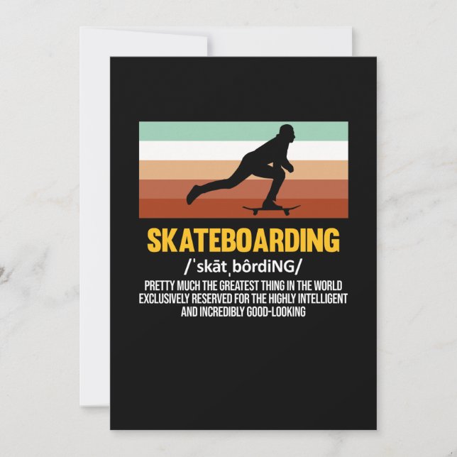 Skateboarding Definition Skateboarder Skateboardbo Tack Kort (Framsida)