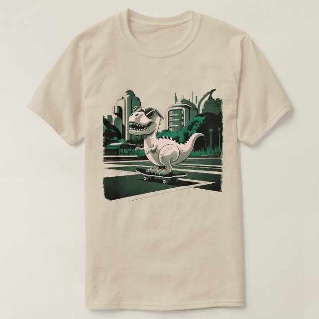 Skateboarding Dinosaur T Shirt (Design framsida)