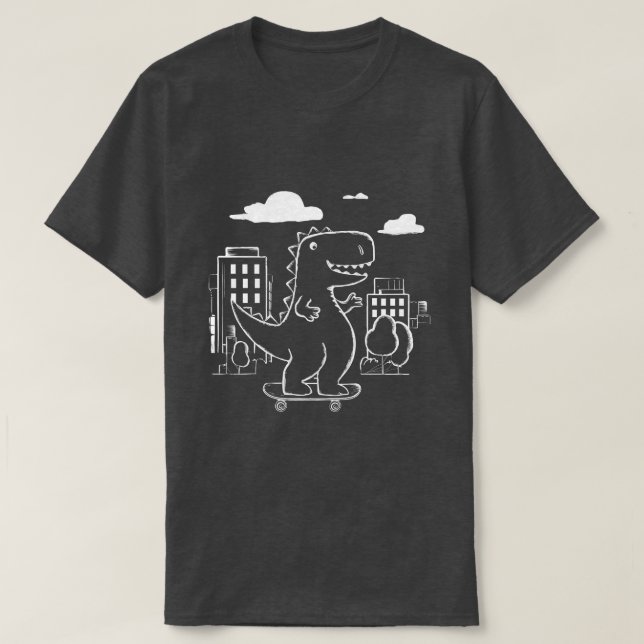 Skateboarding Dinosaur T Shirt (Design framsida)