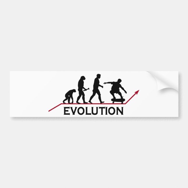 Skateboarding evolution bildekal (Framsidan)