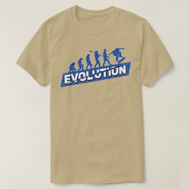 Skateboarding Evolution Skateboarder Gift T Shirt (Design framsida)
