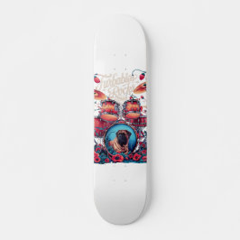Skateboarding FurBaby Art - Sten & Roll Vibes on Mini Skateboard Bräda 18,5 Cm