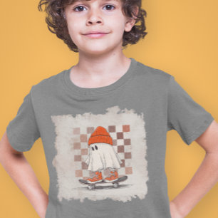 Skateboarding Ghost Retro Grunge T Shirt