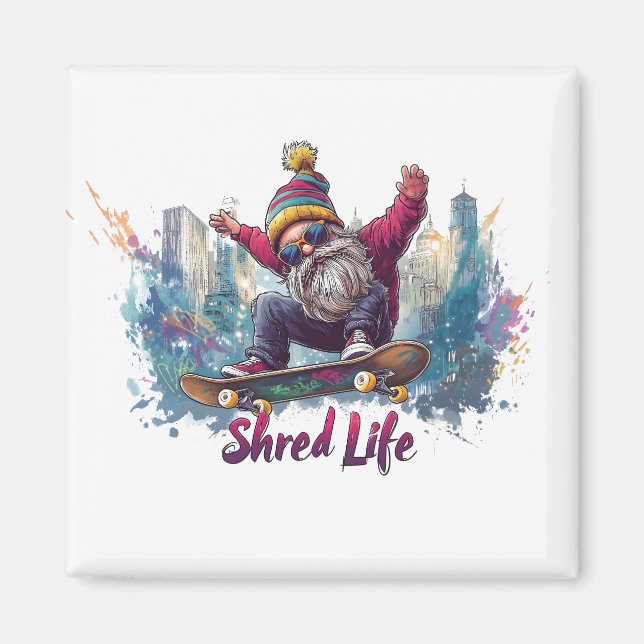 Skateboarding Gnome, Coola Life -  Magnet (Framsidan)