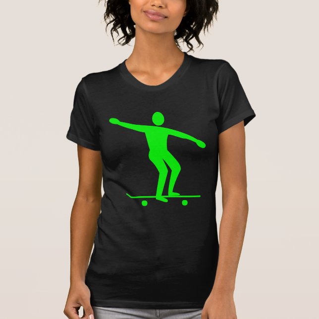 Skateboarding - Grönt T-shirt (Framsida)