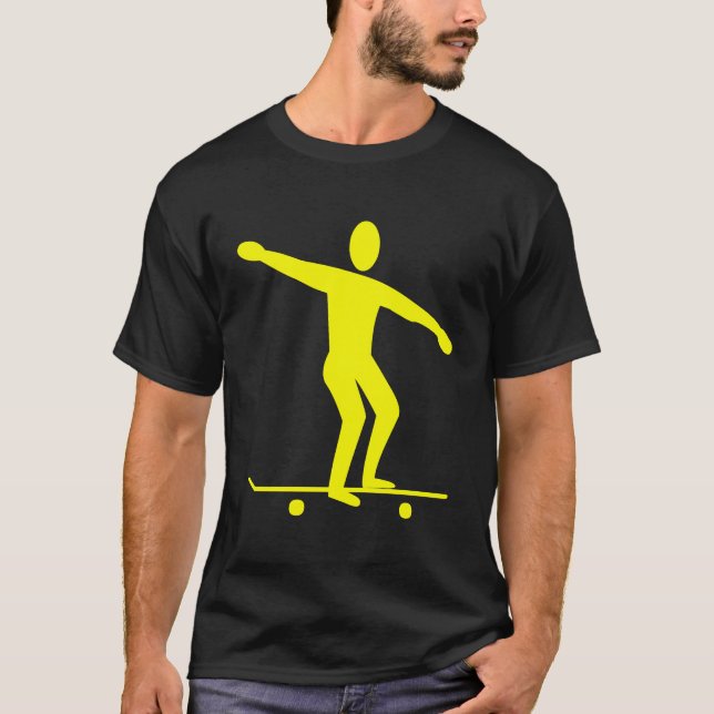 Skateboarding - Gult Tee Shirt (Framsida)
