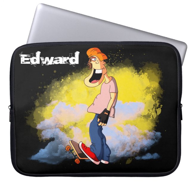 Skateboarding Guy Laptop Fodral (Framsidan)