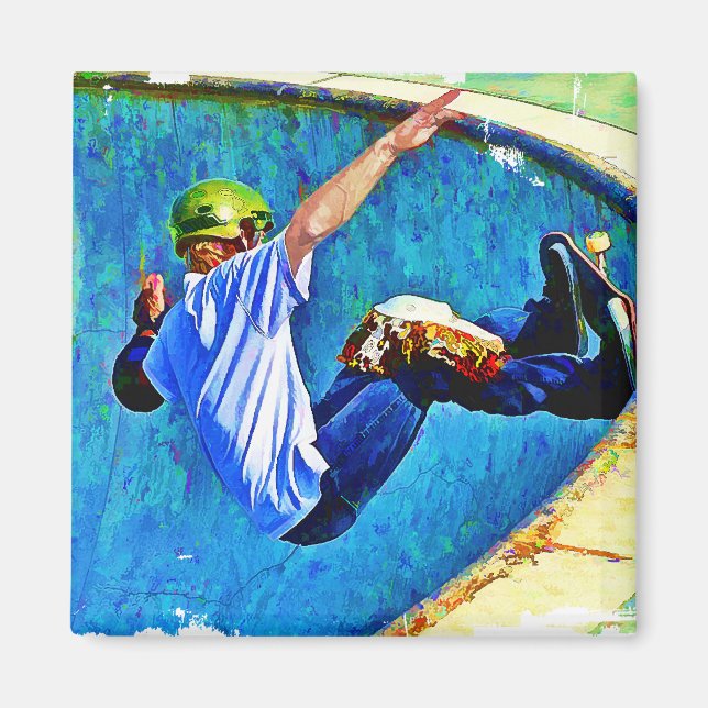Skateboarding i Bowl Magnet (Framsidan)