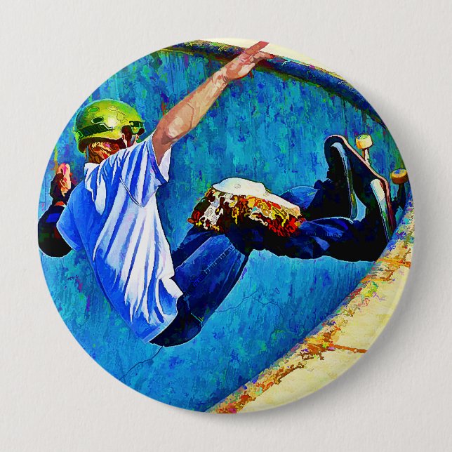Skateboarding i bunken knapp (Framsida)