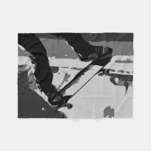 Skateboarding i halvrör fleecefilt