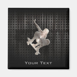 Skateboarding; Kall svart Magnet
