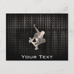 Skateboarding; Kall svart Vykort