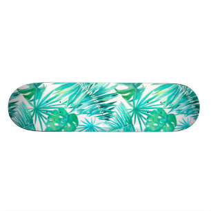 Skateboarding med djungellöv i bakgrund mini skateboard bräda 18,5 cm