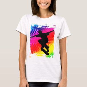 Skateboarding på regnbågeGrunge Tee